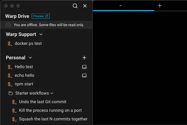 Warp Drive offline mode